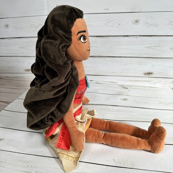 Disney Store Moana 18' Plush Doll With Long Velvety Hair & Polynesian Outfit - Picture 2 of 8